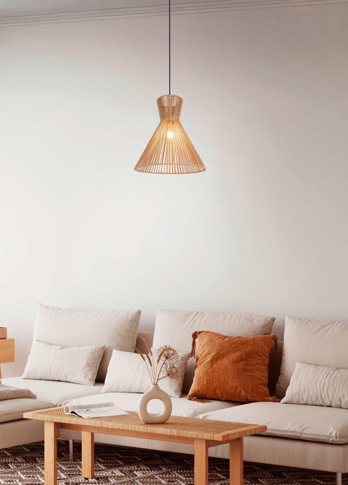 Pendul 35/150 cm    - maro/negru, Basics, materiale naturale (35/150cm)