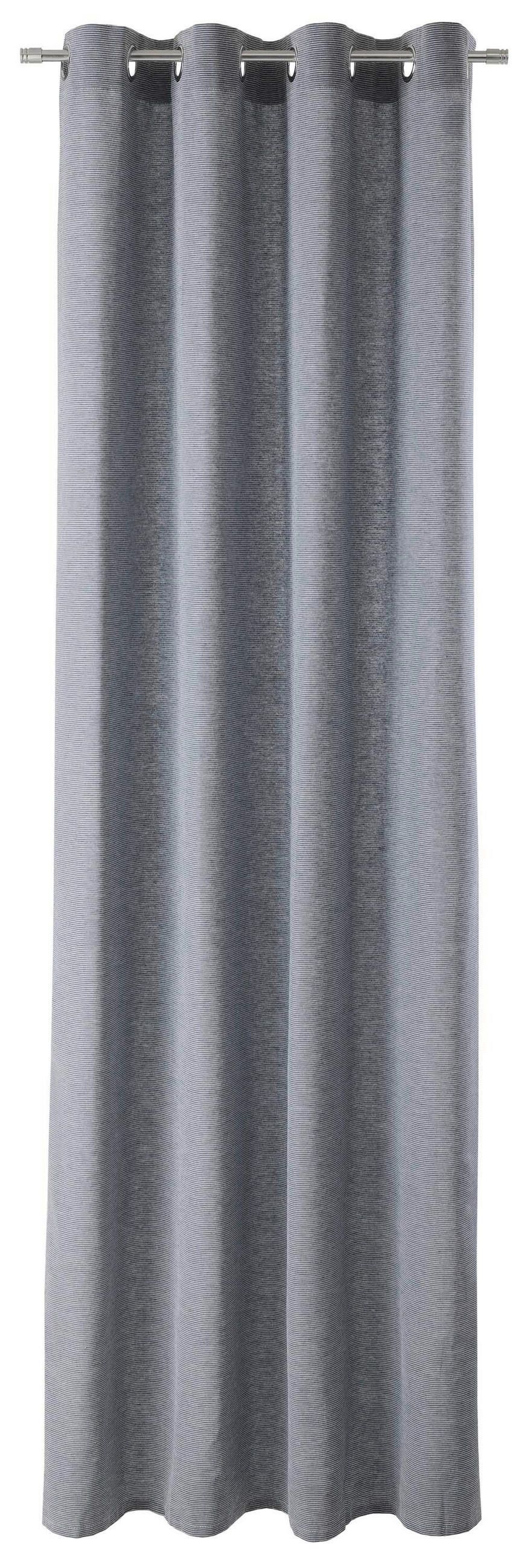 ÖSENSCHAL E-NEEDLESTRIPE blickdicht 140/250 cm   - Dunkelblau, KONVENTIONELL, Textil (140/250cm) - Esprit