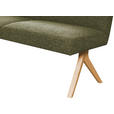 ECKBANK 238/172 cm Webstoff Grün Eiche vollmassiv   - Eichefarben/Grün, KONVENTIONELL, Holz/Textil (238/172cm) - Linea Natura