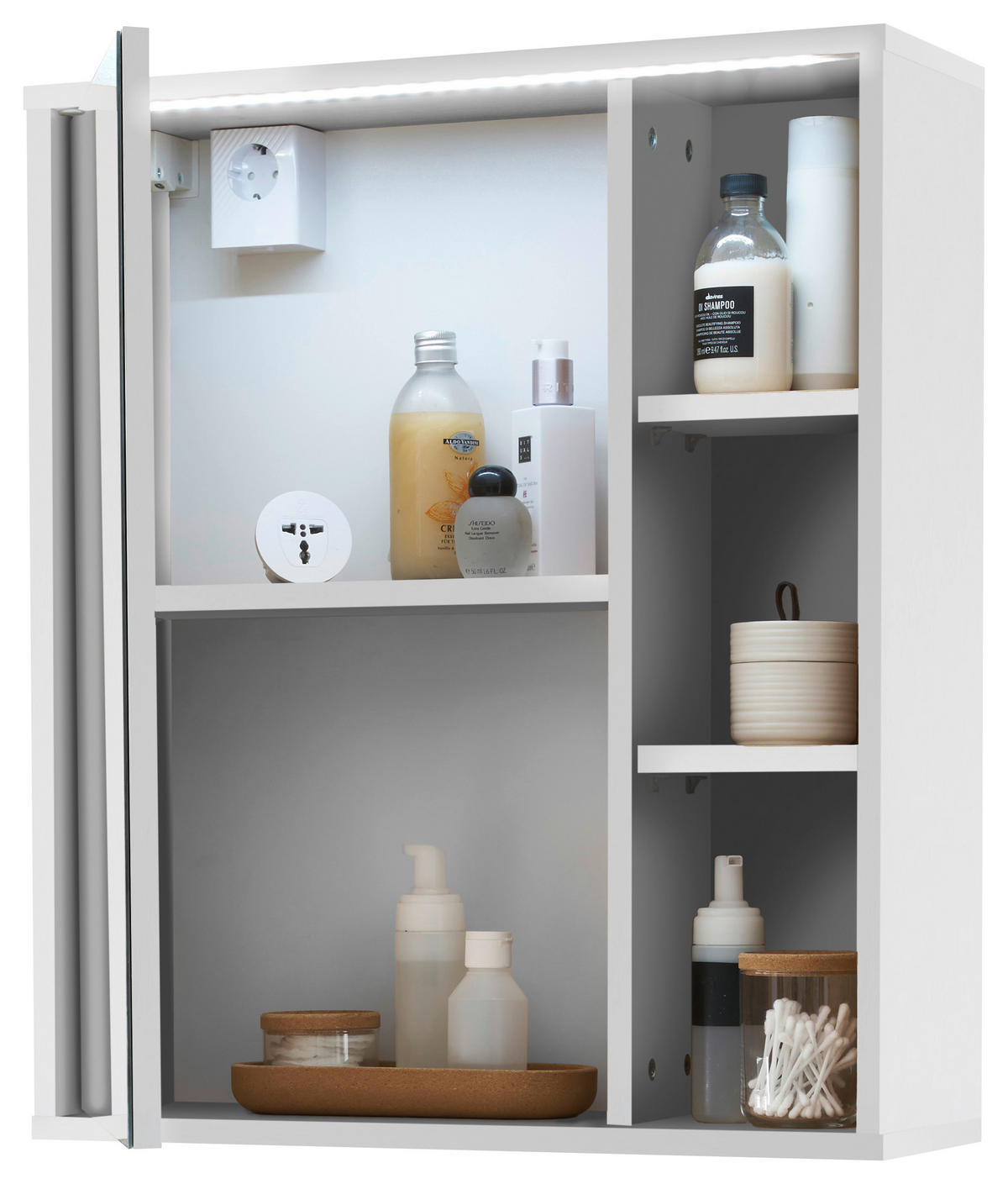 SPIEGELSCHRANK 60/70/20 cm  - Weiss, Modern, Glas/Holzwerkstoff (60/70/20cm) - MID.YOU