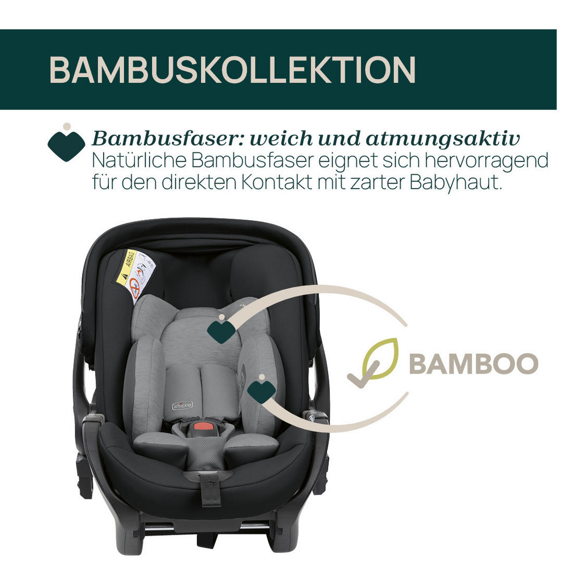 KINDERAUTOSITZ First Seat Recline I-Size   - Dunkelgrau/Hellgrau, Basics, Textil (44/58/60/65cm) - Chicco