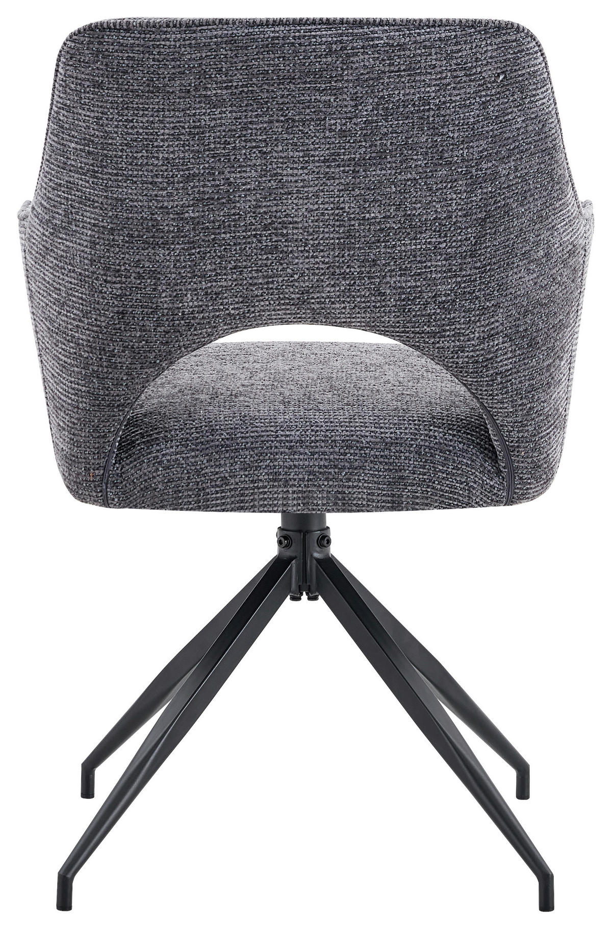 STOLICA S NASLONOM ZA RUKE  crna, tamno siva  metal, tekstil      - tamno siva/crna, Moderno, metal/tekstil (60/89/67cm) - Livetastic