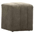 HOCKER in Textil Dunkelbraun  - Dunkelbraun/Schwarz, Design, Kunststoff/Textil (43/50/43cm) - Novel