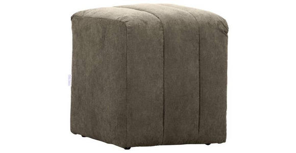 HOCKER in Textil Dunkelbraun  - Dunkelbraun/Schwarz, Design, Kunststoff/Textil (43/50/43cm) - Novel