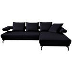 ECKSOFA  in Mikrofaser Schwarz  305/224 cm  - Schwarz, Design, Textil/Metall (305/224cm) - Dieter Knoll