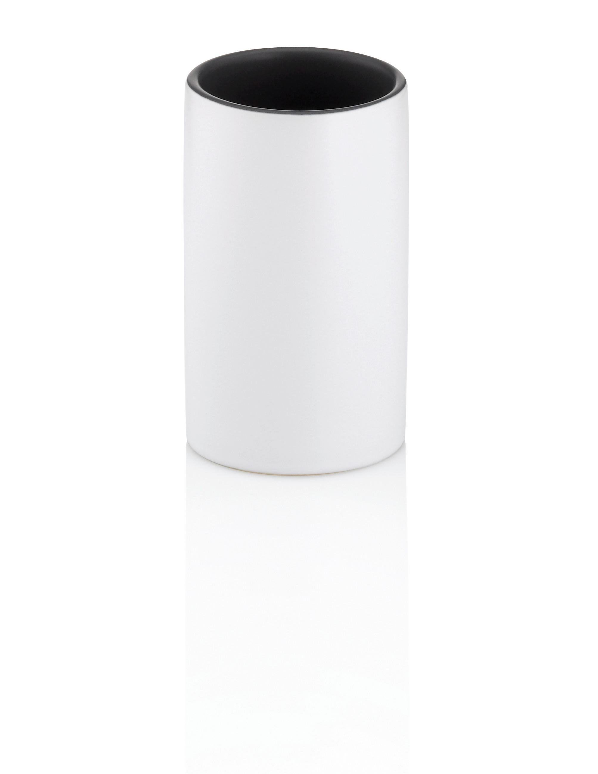 ZAHNPUTZBECHER Keramik  - Weiß/Grau, Basics, Keramik (7/11cm) - Kela