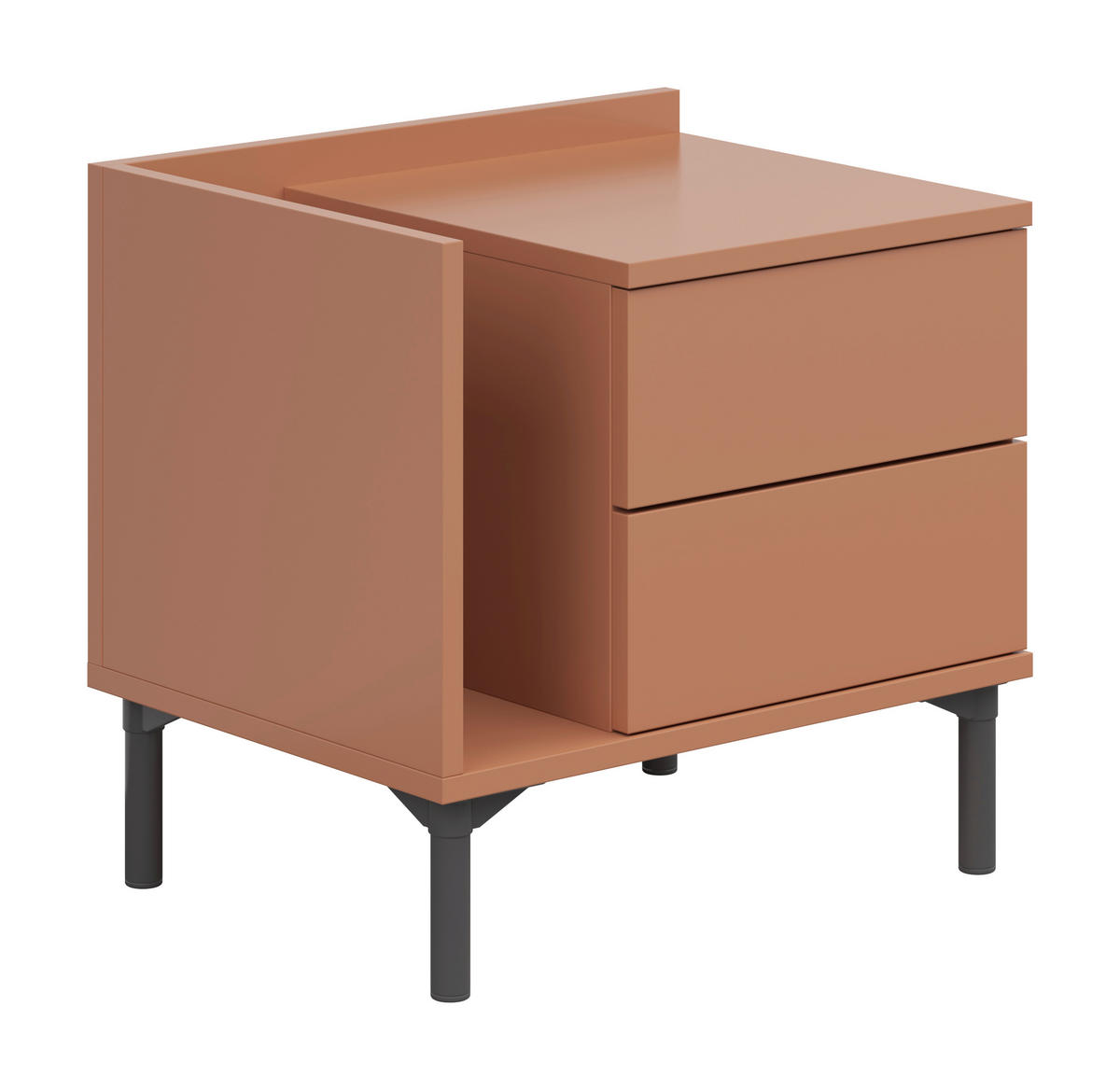 NACHTKÄSTCHEN 50/48/38 cm  in Sahara  - Graphitfarben/Sahara, Design, Holzwerkstoff/Kunststoff (50/48/38cm) - Lomoco