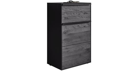 SCHUHSCHRANK 60/98/39 cm - Anthrazit/Schwarz, Design, Holz/Metall (60/98/39cm) - Johann Jakob