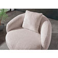 COCKTAILSESSEL Chenille Rosa    - Schwarz/Rosa, LIFESTYLE, Textil/Metall (101/79/96cm) - Xora