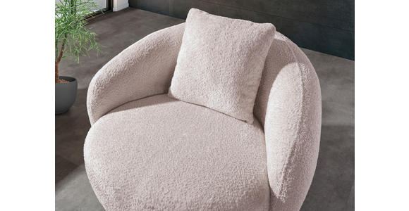 COCKTAILSESSEL Chenille Rosa - Schwarz/Rosa, LIFESTYLE, Textil/Metall (101/79/96cm) - Xora