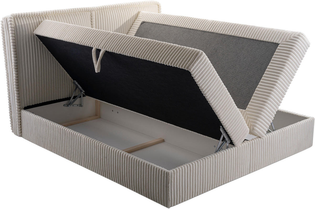 BOXBETT 160/200 cm  in Beige  - Beige/Schwarz, MODERN, Holz/Kunststoff (160/200cm) - MID.YOU