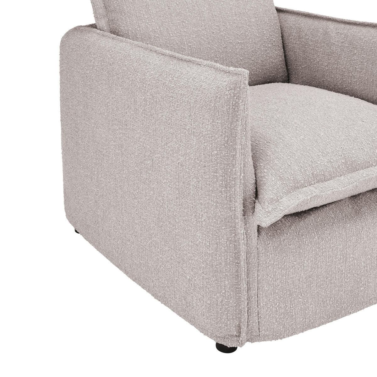 FÅTÖLJ i textil beige  - beige/svart, Trend, metall/textil (120/82/98cm) - Livetastic