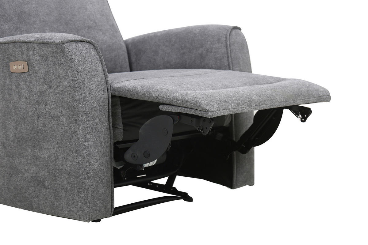 RELAXSESSEL Webstoff    - Schwarz/Grau, KONVENTIONELL, Kunststoff/Textil (85/105/97cm) - MID.YOU