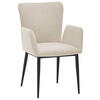 ARMLEHNSTUHL  in Stahl Bouclé  - Creme/Schwarz, Trend, Textil/Metall (57/86/61,5cm) - SetOne by Musterring