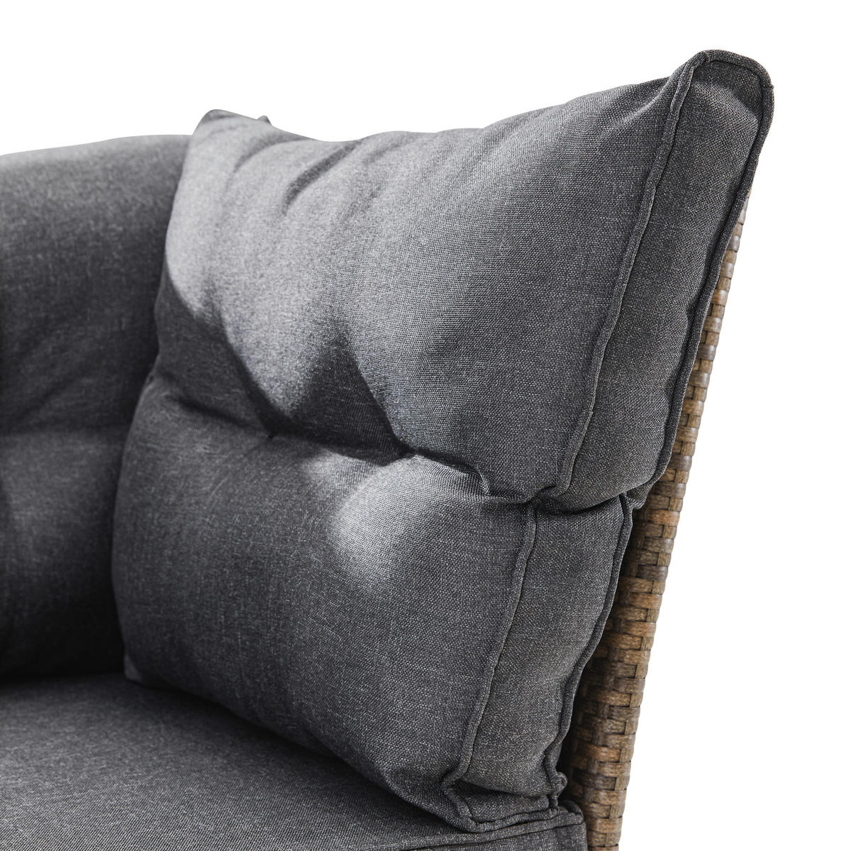 DINING-LOUNGESET 177/231 cm Eisen  - Dunkelgrau/Grau, MODERN, Glas/Kunststoff (177/231cm) - Ambia Garden