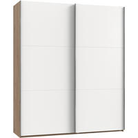 GARDEROB MED SKJUTDÖRRAR 200/236/65 cm 2-dörrar - vit/kromfärg, Modern, trämaterial (200/236/65cm) - MID.YOU