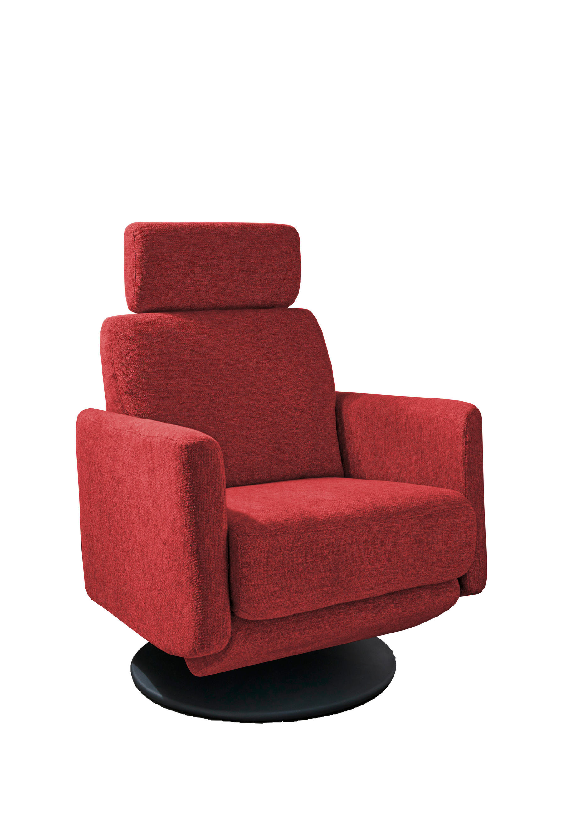 RELAXSESSEL Mikrofaser Rücken echt    - Rot/Schwarz, MODERN, Textil/Metall (77/105/87-154cm) - Livetastic