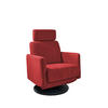 RELAXSESSEL in Textil Rot  - Rot/Schwarz, Modern, Textil/Metall (77/105/87-154cm) - Livetastic