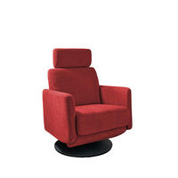 RELAXSESSEL in Textil Rot  - Rot/Schwarz, Modern, Textil/Metall (77/105/87-154cm) - Livetastic