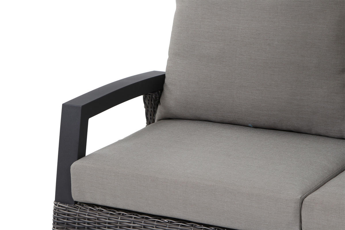 LOUNGEGARNITUR 4-teilig   219/88/219 cm  - Grau, Basics, Keramik/Kunststoff (219/88/219cm) - Siena Garden