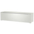 LOWBOARD Weiß, Alufarben  - Alufarben/Weiß, Design, Glas/Holzwerkstoff (160/43/45cm) - Moderano