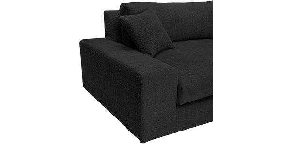 MEGASOFA Struktur, Bouclé Anthrazit  - Anthrazit/Schwarz, MODERN, Kunststoff/Textil (270/76/125cm) - Landscape