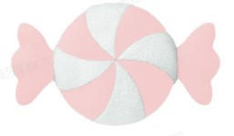 OKRASNA BLAZINA      30/50 cm         - roza/bela, Konvencionalno, tekstil (30/50cm) - X-Mas
