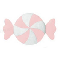 OKRASNA BLAZINA      30/50 cm         - roza/bela, Konvencionalno, tekstil (30/50cm) - X-Mas