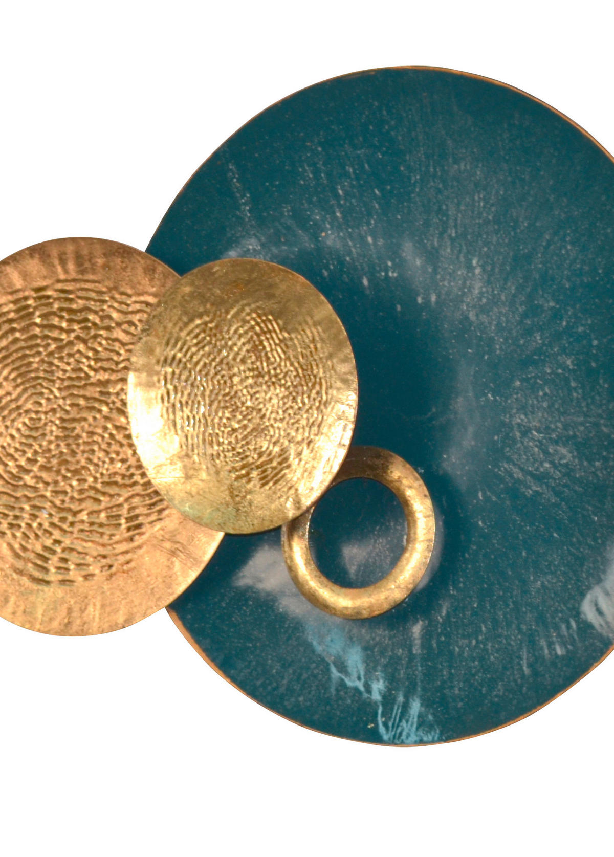WANDDEKO Metall  - Dunkelgrün/Goldfarben, Design, Metall (9,5/91/48,5cm) - MID.YOU
