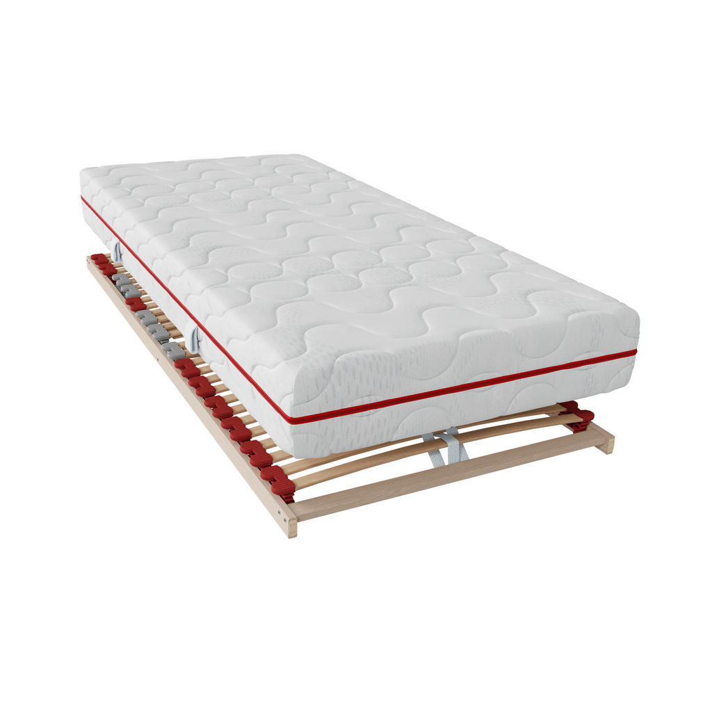 Thumbnail - Sleeptex Matratzenset, Holzwerkstoff, 2-teilig, Schichtholz, H2 + H3, Höhe ca. 19 cm, 80x210 cm, Bezug abnehmbar/waschba...