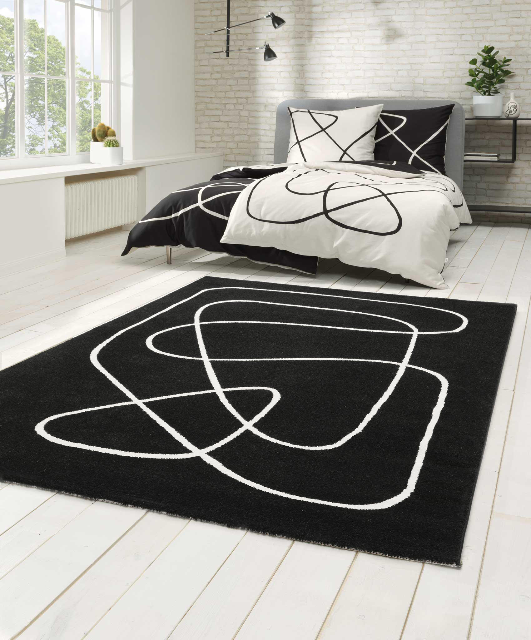WEBTEPPICH 160/225 cm Artist  - Schwarz, Design, Textil (160/225cm) - Esprit