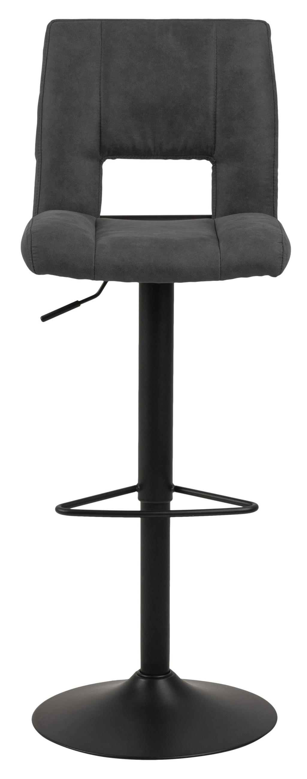 BARSKI STOL, antracit  - črna/antracit, Design, kovina/tekstil (41,5/94-115/52cm) - Hom`in