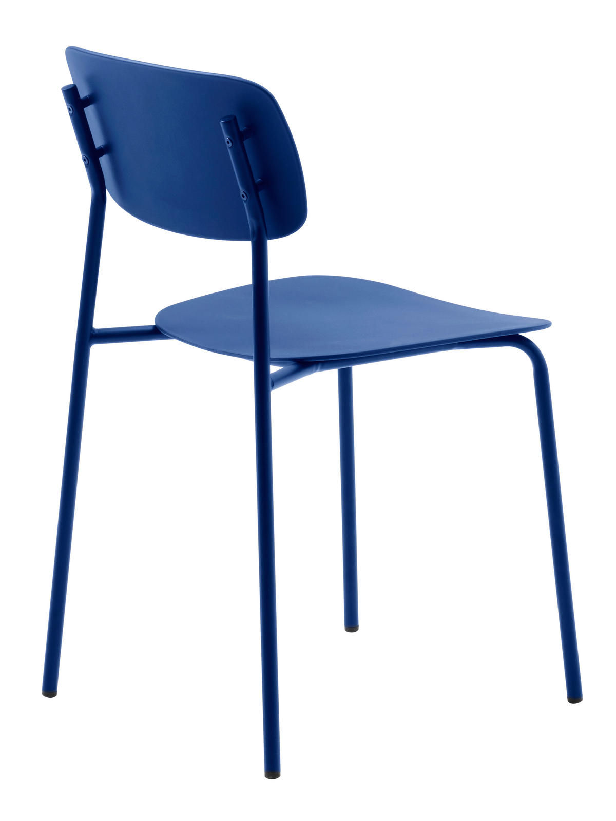 STUHL-SET 4 Stück  in matt  - Blau, MODERN, Kunststoff/Metall (43,5/79/61cm) - Livetastic