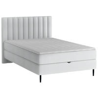 BOXBETT 120/200 cm  in Hellgrau  - Hellgrau/Schwarz, Design, Holz/Holzwerkstoff (120/200cm) - Stylife