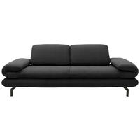 2,5-SITZER Webstoff Dunkelgrau  - Dunkelgrau/Schwarz, Design, Textil/Metall (224 (284)/83 (110)/98cm) - LOOKS by W.Joop