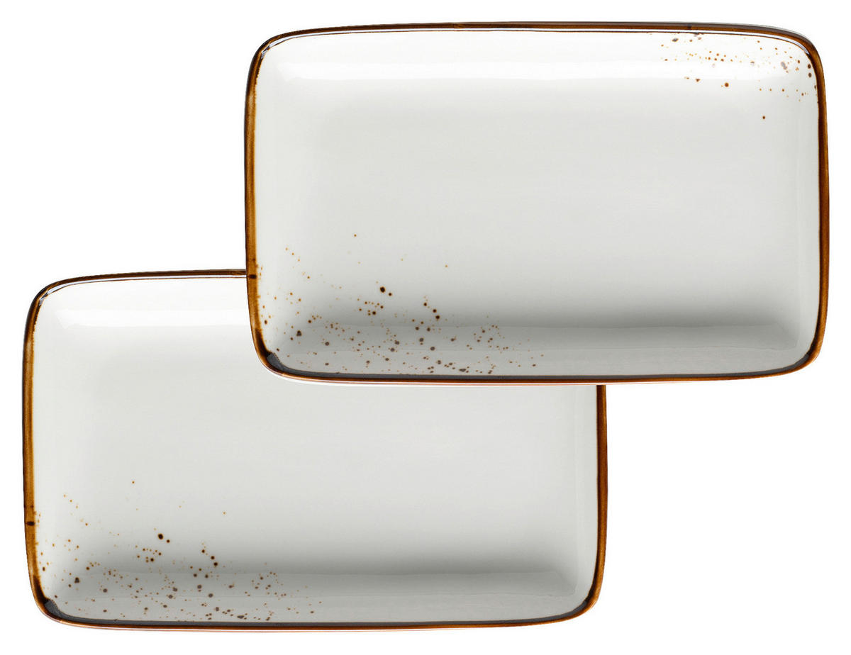 SERVIERPLATTEN-SET Pintar  - Beige/Braun, Trend, Keramik (21/3/13cm) - Mäser