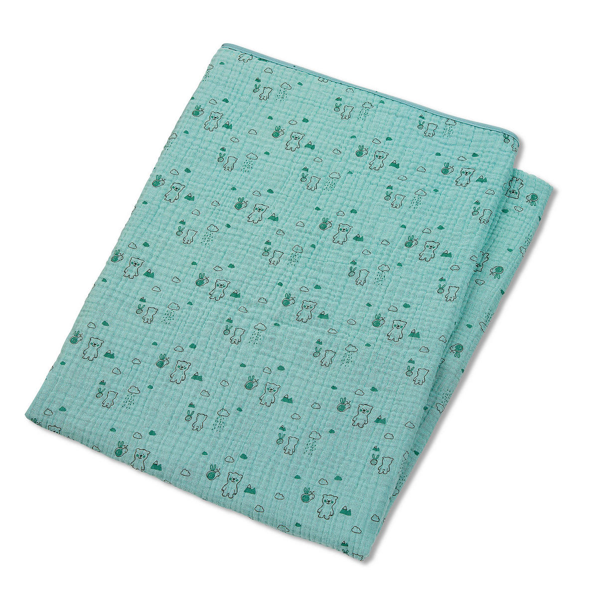 SCHMUSEDECKE Ben  120/120 cm  - Pastellgrün, Basics, Textil (120/120cm) - Sterntaler