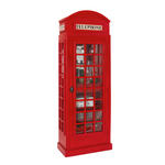 BARSCHRANK in Rot  - Anthrazit/Rot, Trend, Glas/Holz (80/200/45cm) - Ambia Home