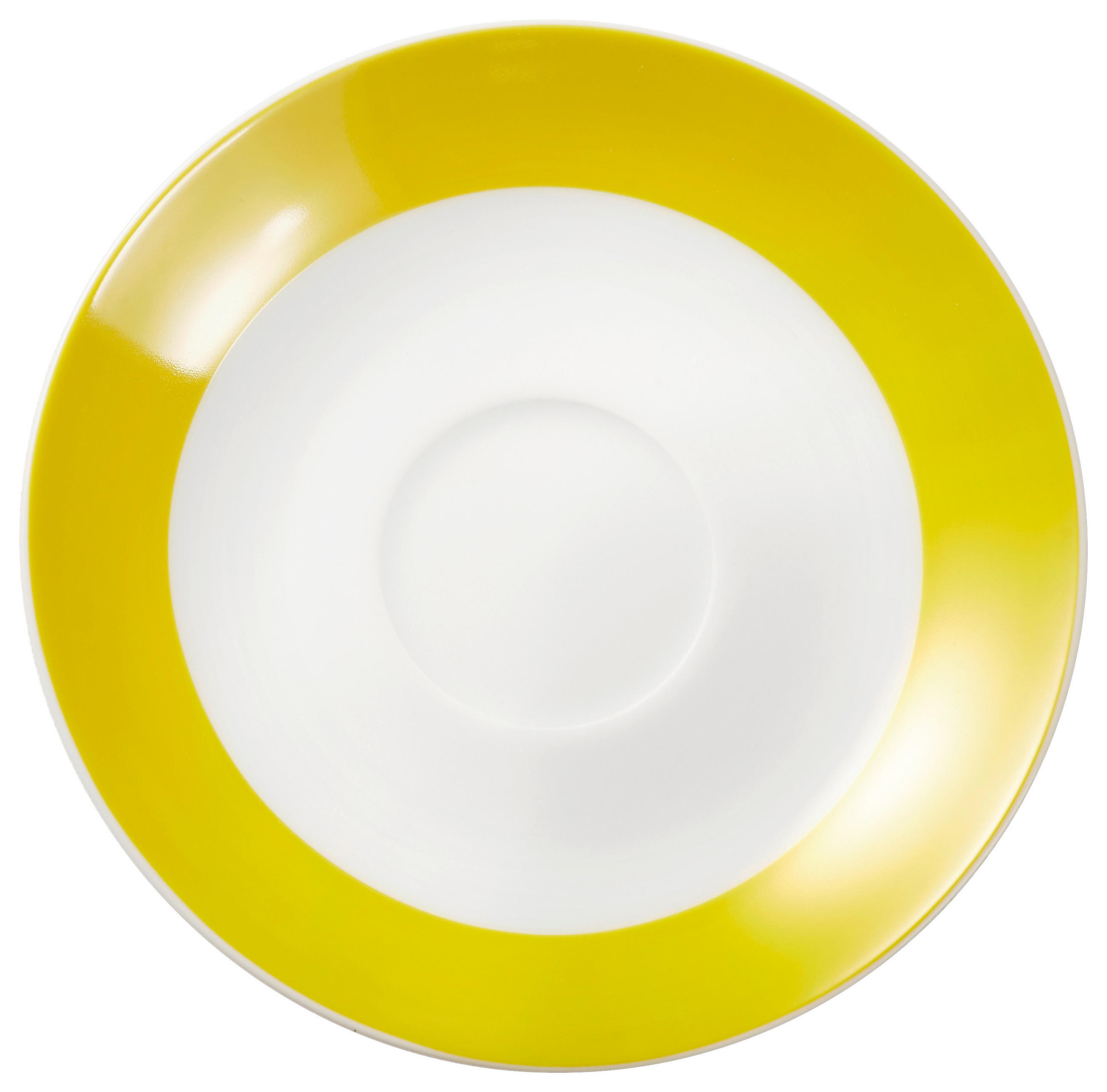 UNTERTASSENSET - Gelb/Weiß, Basics, Keramik (15,5cm) - Van Well