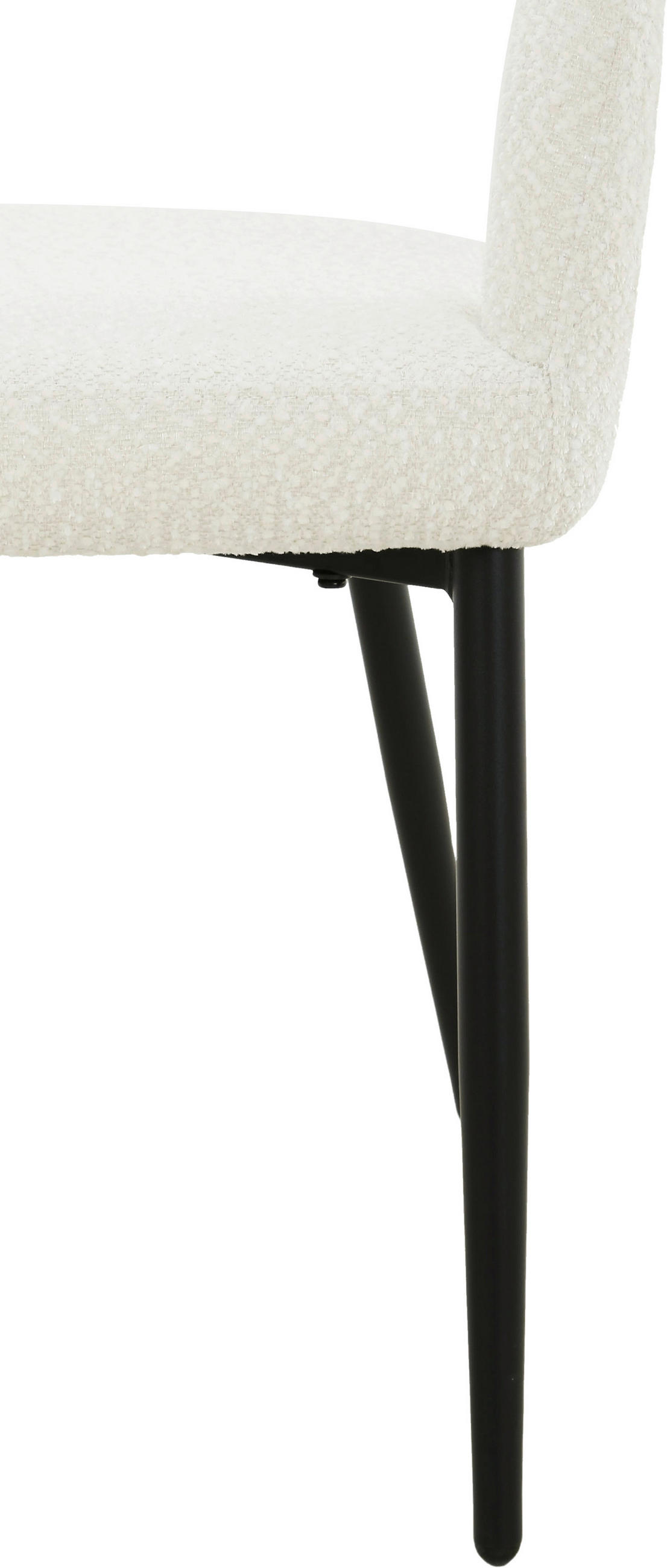 ARMLEHNSTUHL  in Eisen Chenille  - Schwarz/Weiß, MODERN, Textil/Metall (59/79,5/60cm) - MID.YOU