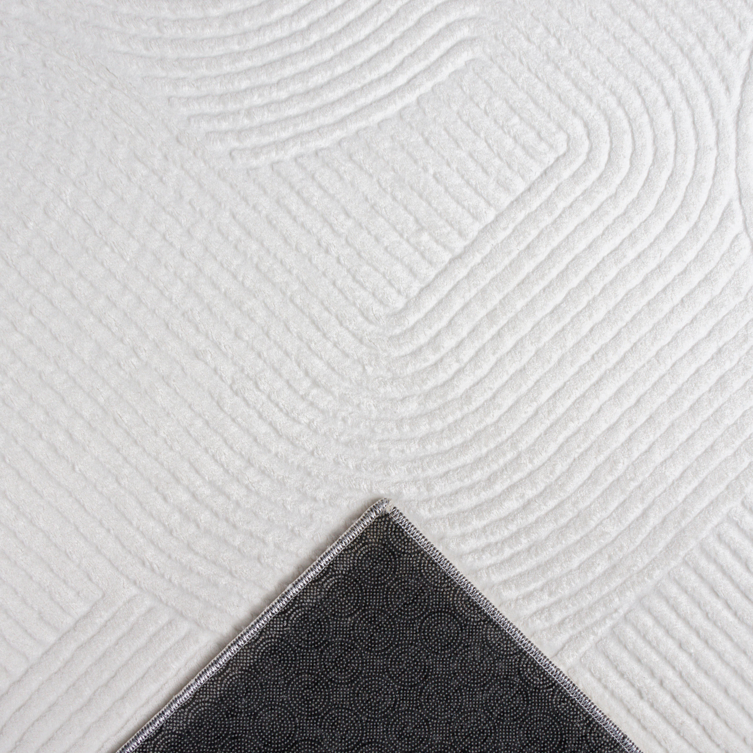 Thumbnail - Novel Läufer Stilo, Weiß, Textil, Struktur, rechteckig, 80x300 cm, Oeko-Tex® Standard 100, für Fußbodenheizung geeignet,...