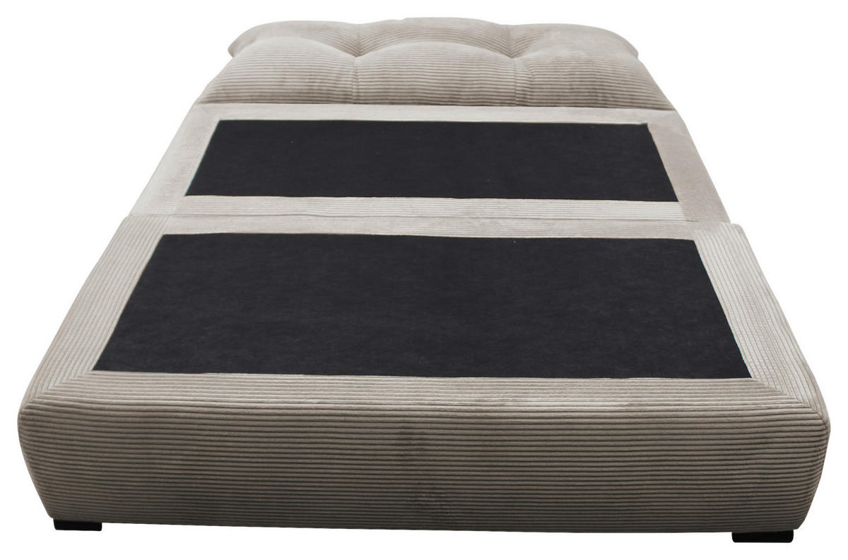 SCHLAFSOFA  mit Liegefunktion Cord Taupe  - Taupe/Schwarz, Design, Kunststoff/Textil (154/93/85cm) - MID.YOU