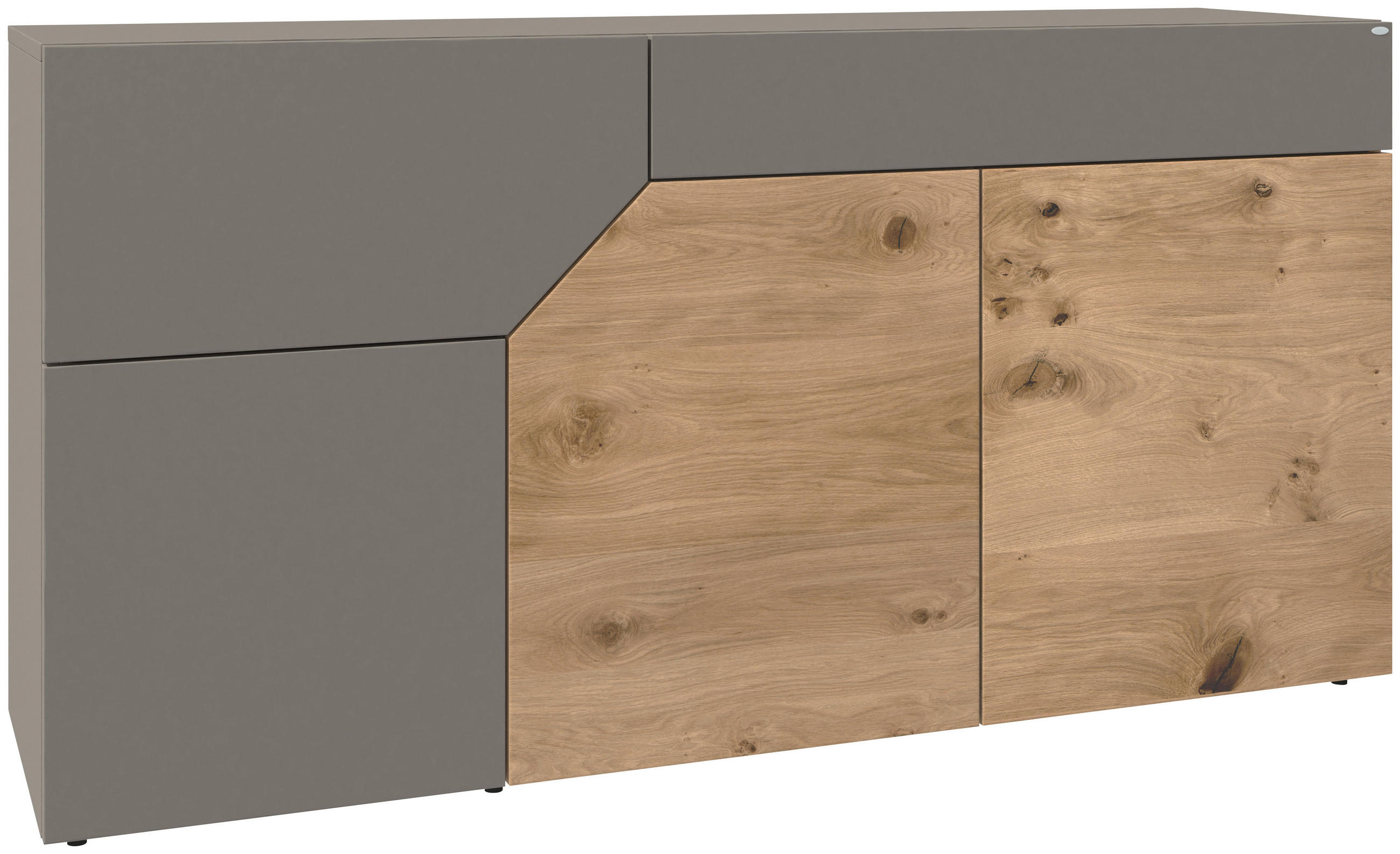 SIDEBOARD Grau, Wildeiche  159,6/82/44,6 cm  - Wildeiche/Grau, Design, Holz/Holzwerkstoff (159,6/82/44,6cm) - Voglauer