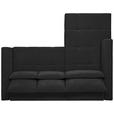 ECKSOFA  in Chenille Schwarz  222/279 cm  - Schwarz, KONVENTIONELL, Kunststoff/Textil (222/279cm) - Hom`in