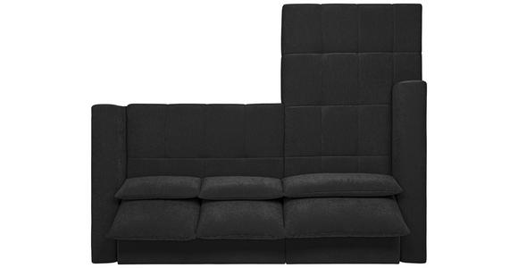 ECKSOFA  in Chenille Schwarz  222/279 cm  - Schwarz, KONVENTIONELL, Kunststoff/Textil (222/279cm) - Hom`in