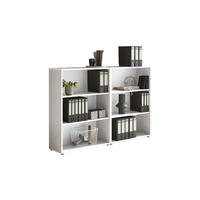 AKTENREGAL 168,8/113,6/33 cm  - Silberfarben/Weiß, MODERN, Holzwerkstoff (168,8/113,6/33cm) - MID.YOU