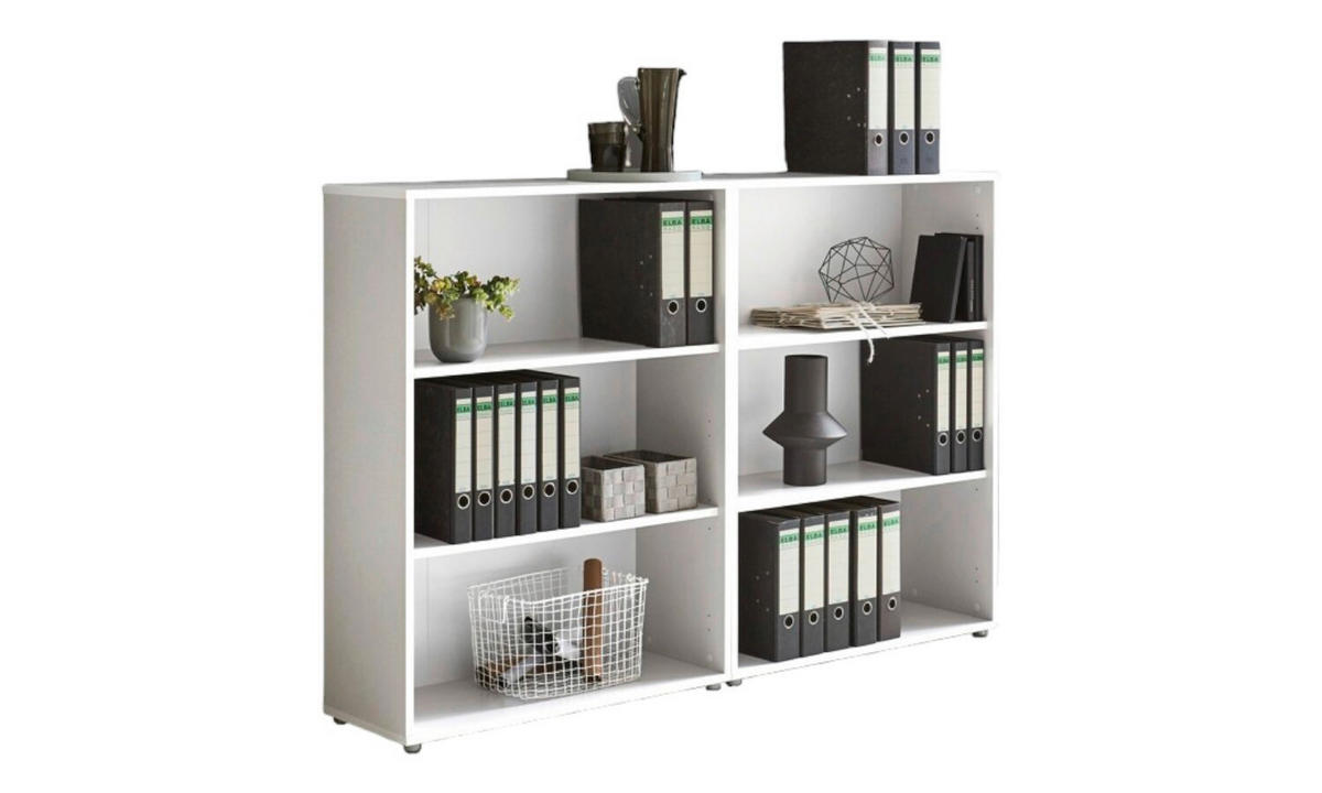 AKTENREGAL 168,8/113,6/33 cm  - Silberfarben/Weiß, MODERN, Holzwerkstoff (168,8/113,6/33cm) - MID.YOU