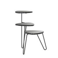 BLUMENSTÄNDER in Metall, Holzwerkstoff  - Schwarz, Design, Holzwerkstoff/Metall (55/63/52cm) - MID.YOU