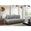 SCHLAFSOFA in Velours Hellgrau  - Goldfarben/Hellgrau, Design, Textil/Metall (200/90/97cm) - MID.YOU