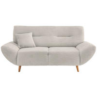 2-SITZER-SOFA in Bouclé Weiss  - Wildeiche/Weiss, Konventionell, Holz/Textil (173/81/90cm) - MID.YOU